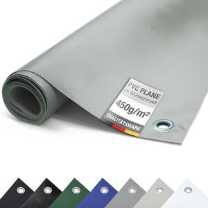 (450g/m²) Plachta na nákladní auta/PVC plachta s oky, krycí plachta (edá RAL7042, 3m x 14m)