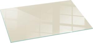 Sklenný podlahový panel 100x50 cm - Krbový panel ze skla - Krbový panel ze skla - Ochranné sklo - Ochranný panel proti jiskrám - Sklenný podlahový panel proti ohni - Tepelná ochrana - Ochrana podlahy ze skla - Barva béová