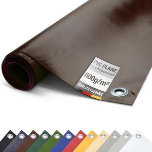 PVC plachta pro nákladní automobily 600 g/m² s oky Ochranná plachta matná (hndá, 3 m x 9 m)