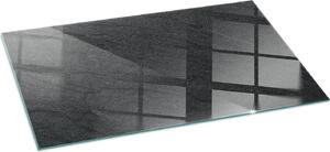 Sklenná podkladová deska pro 120x60 cm - kamna - krbová deska sklenná - ochranné sklo - ochranná deska proti jiskrám - sklenná podkladová deska ohnivzdorná - ochranná deska proti teplu - ochrana sklenného podkladu - struktura kamenného povrchu