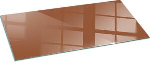 Sklenná podkladová deska pro 125x50 cm - kamna - krbová deska sklenná - ochranné sklo - ochranná deska proti jiskrám - sklenná podkladová deska ohnivzdorná - ochranná deska proti teplu - ochranná sklenná podkladová deska - barva hndá