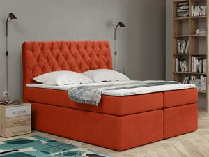 Velká čalouněná postel 200x200 Ornela Barva: Oranžová - Trinity 17