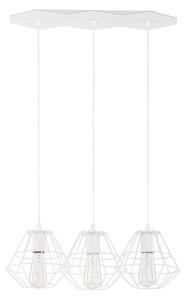 Lustr na lanku DIAMOND 3xE27/60W/230V bílá