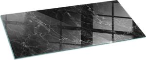 Sklenná podlahová deska 125x50 cm - Krbová deska sklenná - Krbová deska sklenná - Ochranné sklo - Ochranná deska proti jiskrám - Sklenná podlahová deska neholavá - Tepelná ochrana - Ochrana podlahy ze skla - Elegantní mramorový vzor
