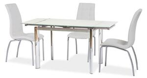 Jídelní stůl SIG-GD019 bílá/chrom