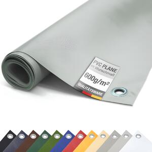 PVC plachta pro nákladní automobily 600 g/m² s oky Ochranná plachta matná (svtle edá, 3,2 m x 3 m)