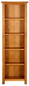 Knihovna s 5 policemi 45 x 22 x 140 cm masivní dubové dřevo