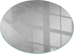 Sklenný podlahový panel pro Fi 100 cm - Sklenný krbový panel - Sklenný krbový panel - Ochranné sklo - Ochranný panel proti jiskrám - Sklenný podlahový panel proti ohni - Tepelná ochrana - Ochrana podlahy ze skla - Betonová konstrukce s efektem