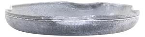 Zinkový antik plechový podnos s ohnutým okrajem Wavy M - Ø 21,5*3cm