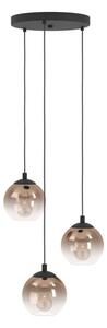 Eglo 901925 - Lustr na lanku ARISCANI 3xE27/60W/230V černá/béžová/kouřová