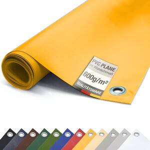 PVC plachta pro nákladní automobily 600 g/m² s oky Ochranná plachta matná (lutá, 3,2 m x 10 m)