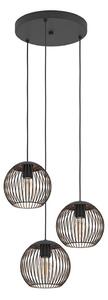 Eglo 901871 - Lustr na lanku ALMANZORA 3xE27/60W/230V černá