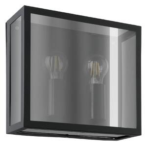 Eglo 31566 - Venkovní nástěnné svítidlo ALAMONTE SMOKE 2xE27/40W/230V IP44 černá