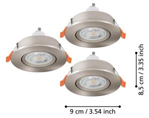 Eglo 902246 - SADA 3x LED Podh. bodové svítidlo BARRANCO 1xGU10/4,5W/230V chrom