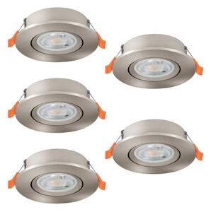 Eglo 902269 -SADA 5x LED Podhledové bodové svítidlo BARRANCO LED/4,8W/230V chrom