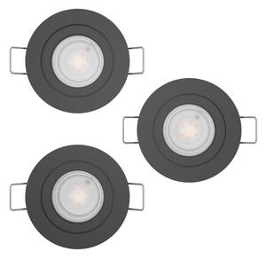 Eglo 902265 -SADA 3x LED Podhledové bodové svítidlo BARRANCO LED/4,8W/230V černá