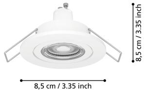 Eglo 902234 - LED Kou. podh. bodové svítidlo BARRANCO 1xGU10/4,5W/230V IP44 bílá