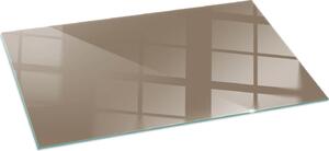 Sklenná podkladová deska pro 120x60 cm - kamna - krbová deska sklenná - ochranné sklo - ochranná deska proti jiskrám - sklenná podkladová deska ohnivzdorná - tepelná ochranná deska - ochrana sklenné podkladové desky - barva hndá