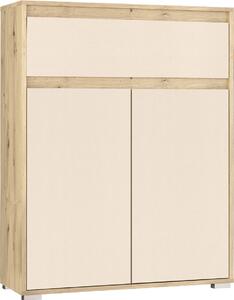 Nabbi Dvoudveová komoda se zásuvkou Thebes CH-2D1DRW - dub artisan / champagne
