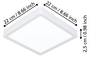 Eglo 901312-LED Str. svítidlo FUEVA LED/10,5W/230V 2700/4000/6500K 22x22 cm bílá