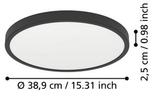 Eglo 901301-LED Str. svítidlo FUEVA LED/17W/230V 2700/4000/6500K pr.38,9cm černá