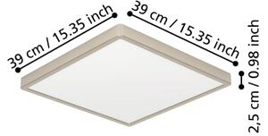 Eglo 901323 - LED Str. svít. FUEVA LED/17,5W/230V 2700/4000/6500K 39x39 cm chrom