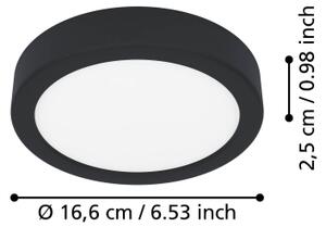 Eglo 901297-LED Str. svítid. FUEVA LED/7,5W/230V 2700/4000/6500K pr.16,6cm černá