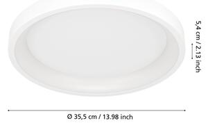 Eglo 901912 - LED RGBW Stm. str. svíti. LORETELLO-Z LED/19,6W/230V pr.35cm bílá
