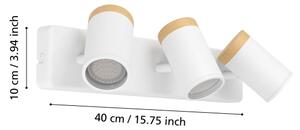 Eglo 300004 - Koupelnové bodové svítidlo CONSUMA 3xGU10/3W/230V IP44 bílá/béžová