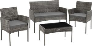 Tectake® Ratanový zahradní set Palese pro 4 osoby