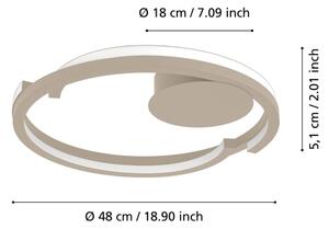 Eglo 901823-LED St. stropní svítidlo MEZZOMONTE 2xLED/20W/230V pr.48cm béžová+DO