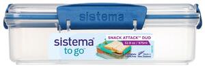 Sistema Krabička na svačinu To Go se 3 oddíly 975 ml Barva: ocean blue
