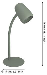 Eglo 901831 - Stolní lampa CARLO 1xE14/18W/230V zelená