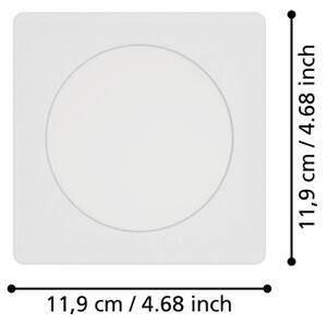 Eglo 901399 - LED Podhledové svítidlo FUEVA LED/6,3W/230V 11,9x11,9 cm bílá