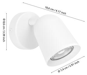 Eglo 901945 - Nástěnné bodové svítidlo CAMALDOLI 1xGU10/5W/230V bílá