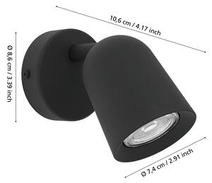 Eglo 901952 - Nástěnné bodové svítidlo CAMALDOLI 1xGU10/5W/230V černá