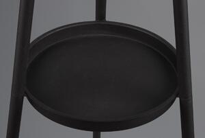 Trio R41561032 stojací lampa Colette 1x60W | E27 | IP20 - nožní spínač, látkové stínidlo, černá matná/taupe