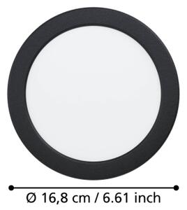 Eglo 901388 - LED Podhledové svítidlo FUEVA LED/10,5W/230V pr. 16,8 cm černá