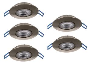 Eglo 300194 - SADA 5xLED Podhledové svítidlo GEDREZ LED/4,9W/230V pr. 9 cm chrom