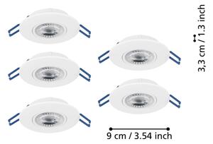Eglo 300185 - SADA 5xLED Podhledové svítidlo GEDREZ LED/4,9W/230V pr. 9 cm bílá