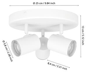 Eglo 901962 - Koupelnové bodové svítidlo CONSUMA 3xGU10/5W/230V IP44 bílá