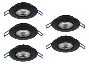 Eglo 300189 - SADA 5xLED Podhledové svítidlo GEDREZ LED/4,9W/230V pr. 9 cm černá