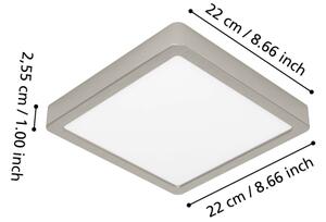 Eglo 901383-LED RGBW Stm. kou. st. sv. FUEVA-Z LED/10,5W/230V 22x22cm IP44 chrom