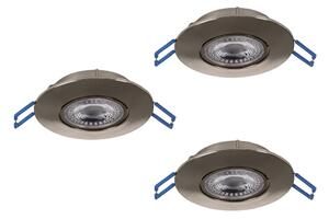 Eglo 300193 - SADA 3xLED Podhledové svítidlo GEDREZ LED/4,9W/230V pr. 9 cm chrom