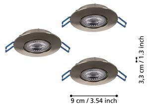 Eglo 300193 - SADA 3xLED Podhledové svítidlo GEDREZ LED/4,9W/230V pr. 9 cm chrom