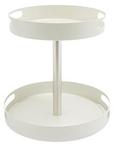 Kuchyský regál Stojan na koení otoný o 360° Dvoupatrový kuchyský organizér Bílý max. 7,5 kg
