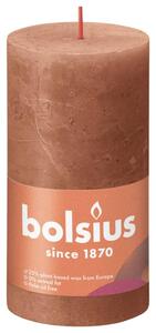 Bolsius Rustikální válcové svíčky Shine 4ks 130x68mm rustikální růžové