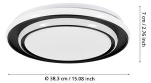 Eglo 902046 - LED Stropní svítidlo MOSCHELLA LED/24W/230V pr. 40 cm černá