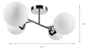 Brilagi - Přisazený lustr MALONY 4xE14/20W/230V lesklý chrom