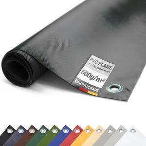 PVC plachta pro nákladní automobily 600 g/m² s oky Ochranná plachta matná (antracitová, 3 m x 3 m)